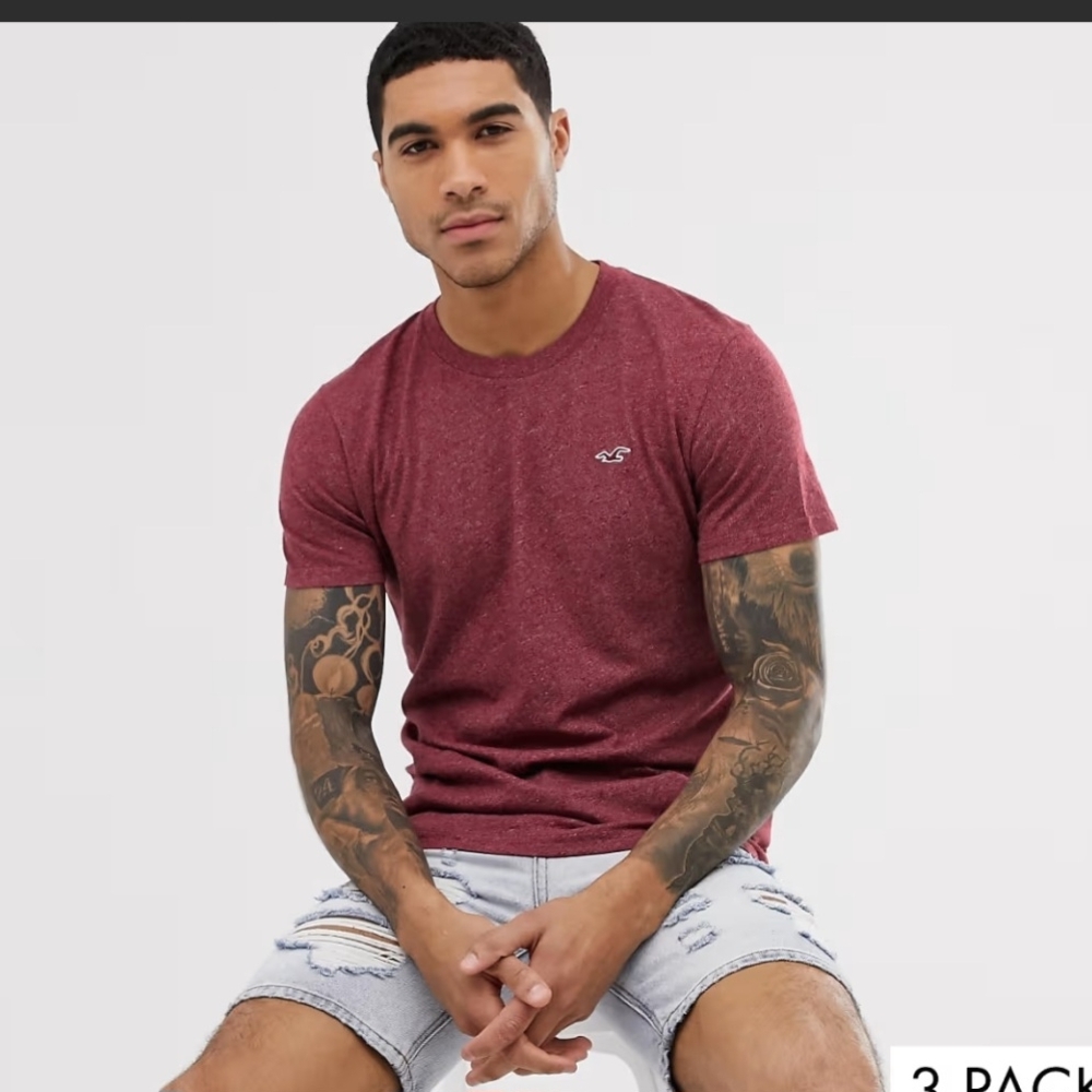 Men's Hollister  Short Sleeve Tee Classic Crew Neck‎